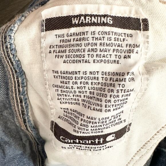 Carhartt FR Fire Resistant Category 2 Relaxed Fit Denim Jeans Men Waist 50 - Picture 15 of 16